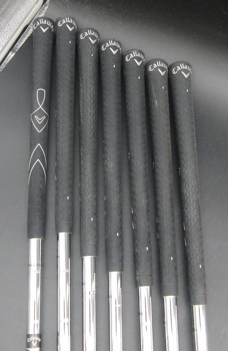 Set of 7x Callaway Warbird 5-SW Irons Uniflex Steel Shafts Callaway Grips*