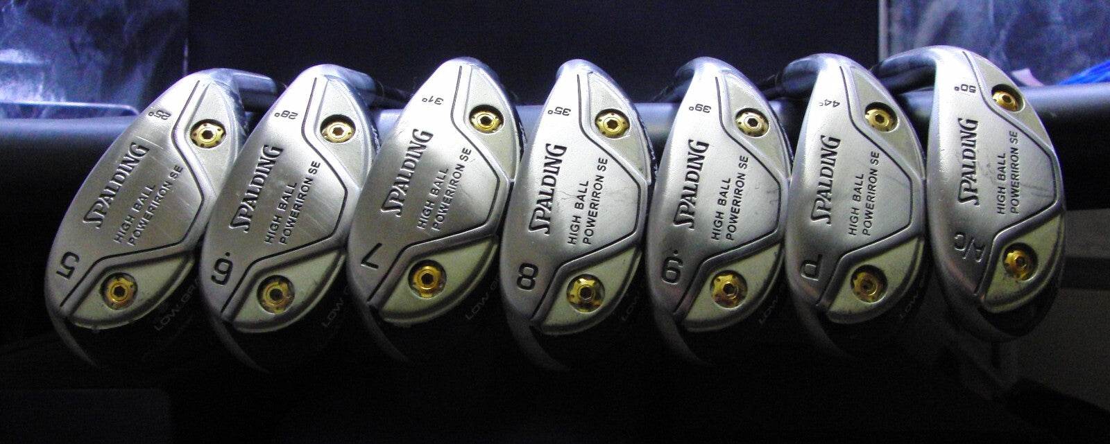 Set of 7 x Spalding High Ball Irons 5-PW+GW Regular Graphite Shafts