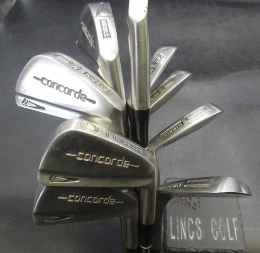 Set of 9x George Nicoll Concorde Irons 3-11 Regular Steel Shafts GolfPride Grips