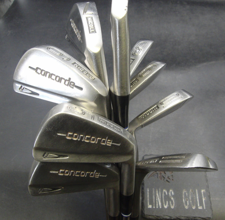 Set of 9x George Nicoll Concorde Irons 3-11 Regular Steel Shafts GolfPride Grips