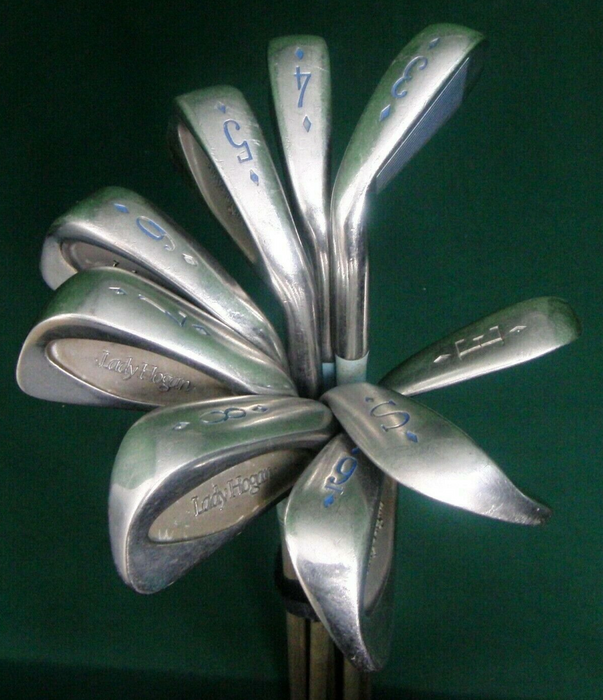 Ladies Set of 9 x Lady Hogan Irons 3-SW Ladies Graphite Shafts Chamois Grips