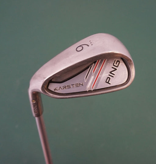 LeftHanded Ping Karsten Yellow Dot 9 Iron Seniors Graphite Shaft Ping Grip