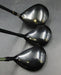 Set of  3 The Mystery C-HT 211 Woods & Bridgestone X500 Driver Shafts