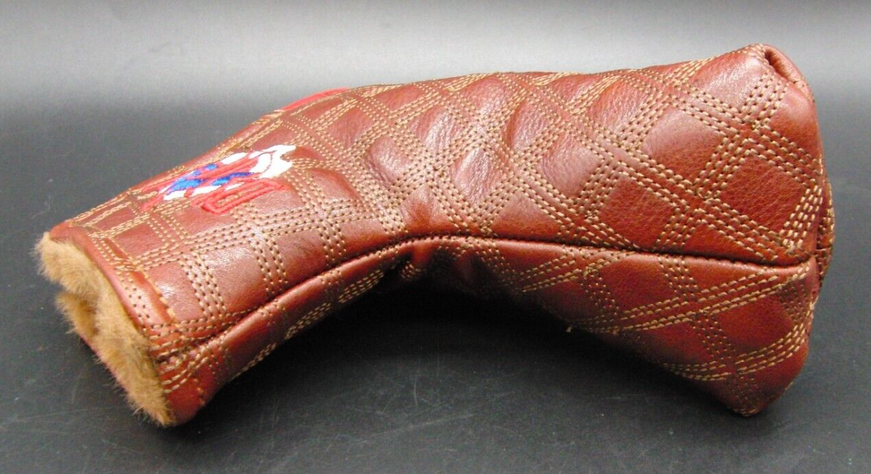 PSYKO GOLF Croc-effect Embroidered Genuine Leather Putter Head Cover