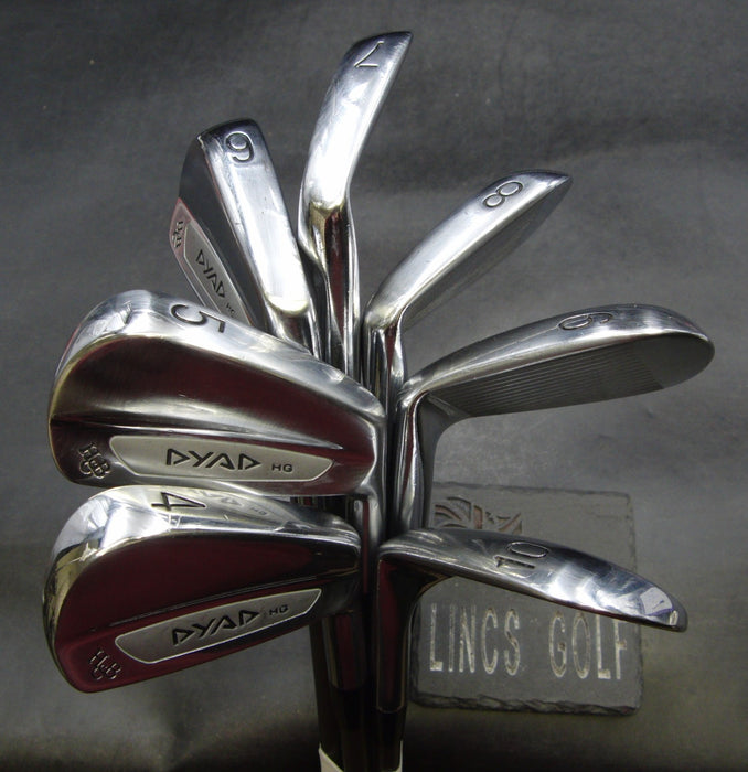 Set of 7 x PowerBilt Dyad HG Irons 4-10 Stiff Graphite Shafts PowerBilt Grips