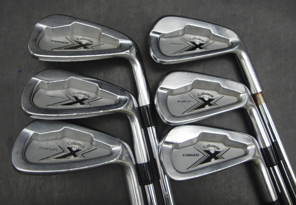 Set of 6 x Callaway X Forged 2007 Irons 5-PW Stiff Steel Shafts Callaway Grips*