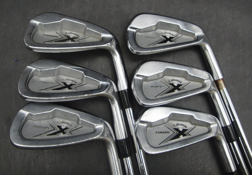 Set of 6 x Callaway X Forged 2007 Irons 5-PW Stiff Steel Shafts Callaway Grips*