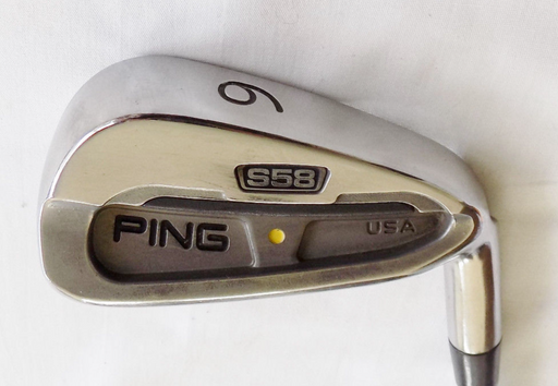 Ping S58 Yellow Dot 6 Iron Ping Karsten Stiff Flex Steel Shaft Golf Pride Grip