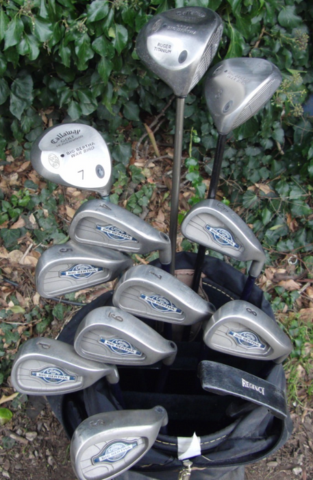 Set of Callaway Big Bertha X12 4-SW+ Callaway Driver+ 3 Wood+ 7 Wood + Putter*