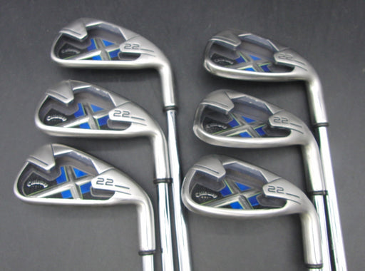 Set of 6x Callaway X22 5-PW Irons Stiff Steel Shafts Callaway Grips
