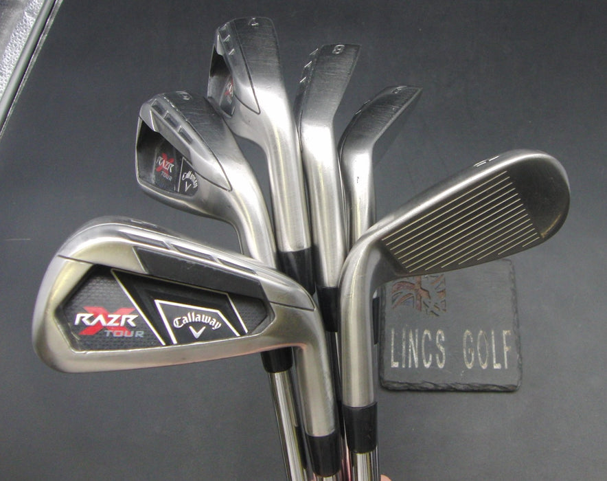 Set of 6x Callaway Razr X Tour 5-PW Irons Regular Steel Shafts Elite Grips*