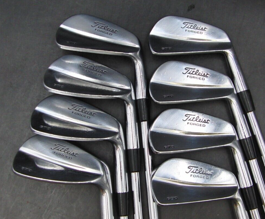 Set of 8 x Titleist 670 Forged Irons 3-PW Stiff Steel Shafts Golf Pride Grips*