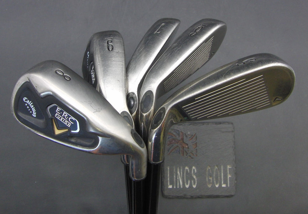 Set of 5x Callaway ERC Fusion 5-9 Irons Regular Graphite Shafts Callaway Grips