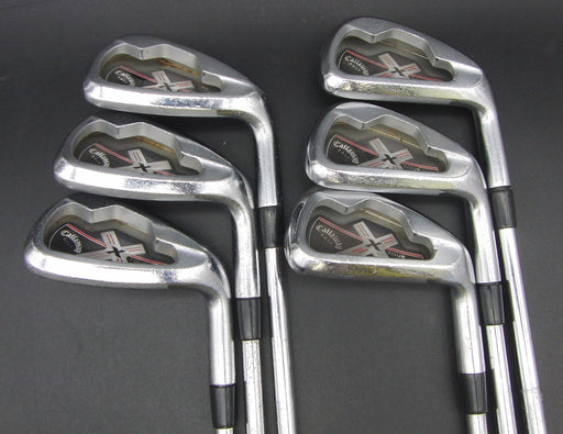 Set of 6x Callaway X Tour 5-PW Irons Stiff Steel Shafts Golf Pride Grips