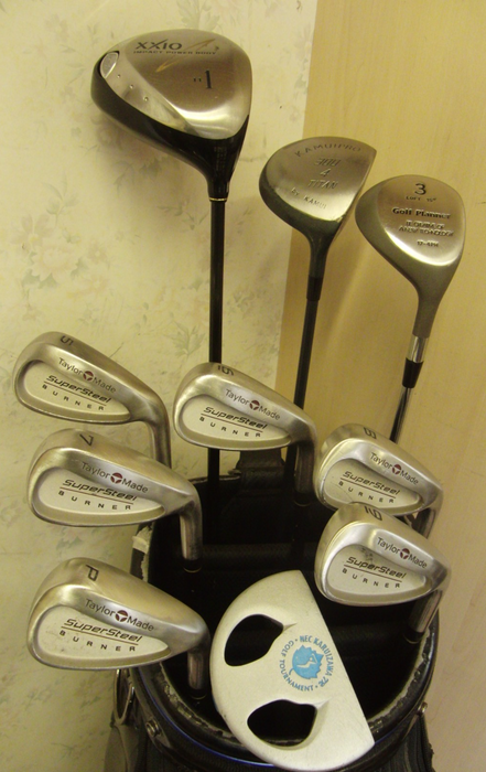 Set Of Taylor Made SupeSteel Burner+ XXIO Driver+3 Wood + 4 Wood+Putter
