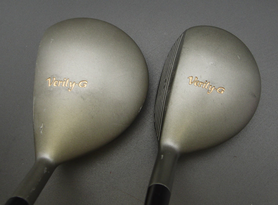 Set of 2 Maruman Verity-G Driver & 4 Wood Regular Steel Shafts Maruman Grips