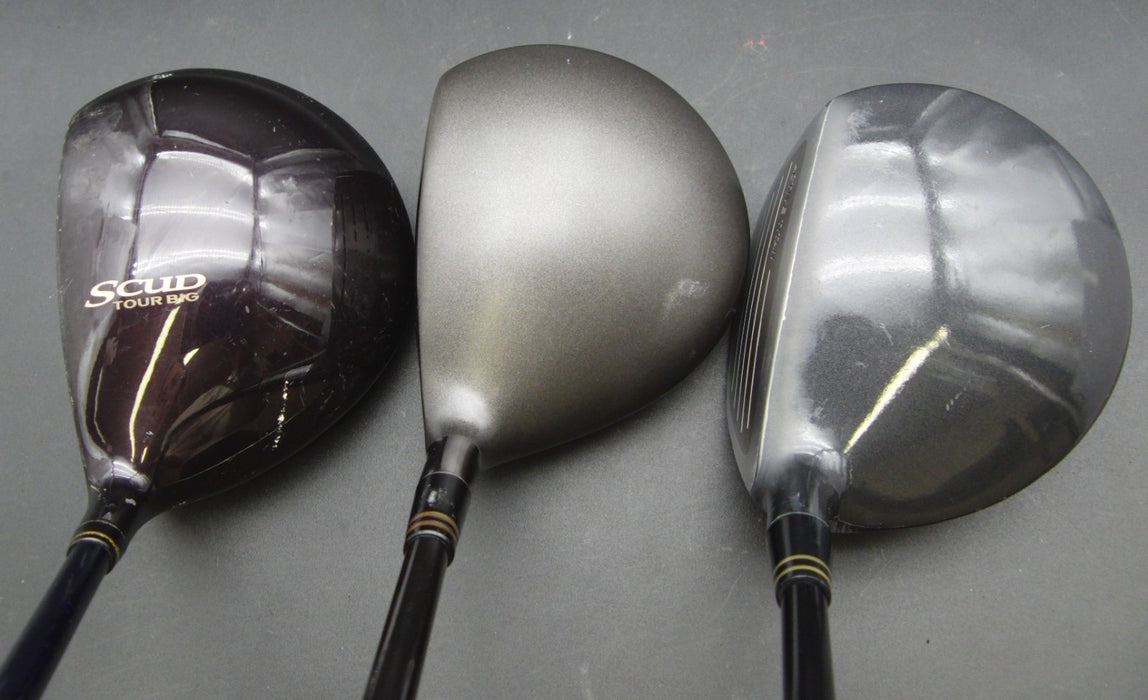 Set of 3 Golf Drivers Zion Pro, Scud & Sicilia EX Regular Graphite Shaft