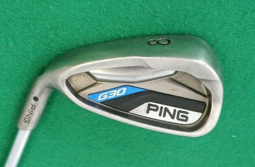 Left Handed Ping G30 Black Dot 8 Iron Regular Steel Shaft Lamkin Grip
