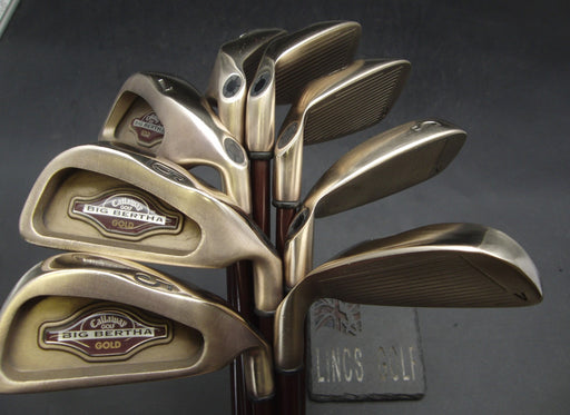 Set of 8x Callaway Big Bertha Gold 5-SW+AW Irons Regular Graphite Shafts