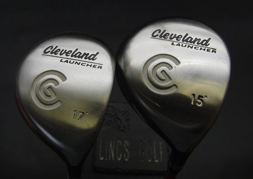 Set of 2 Cleveland Launcher 3+5 Woods Stiff Graphite Shafts Mixed Grips