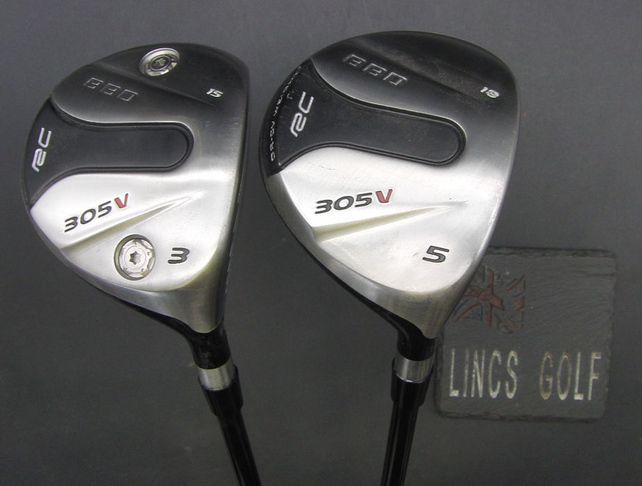 Set of 2 RC BBD 305V 15° 3 Wood + 18° 5 Wood Regular Graphite Shafts