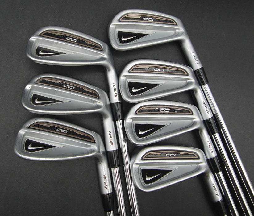 Set of 7x Nike CCi Forged Irons 4-PW Stiff Steel Shafts Mixed Grips*