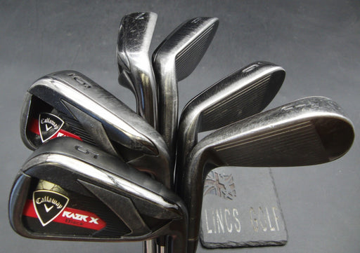 Set of 6x Callaway RAZR X Black Irons 5-PW Stiff Steel Shafts Callaway Grips