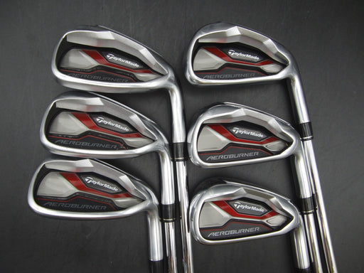 Set of 6x TaylorMade AeroBurner 5-PW Irons Regular Steel Shafts White Grips