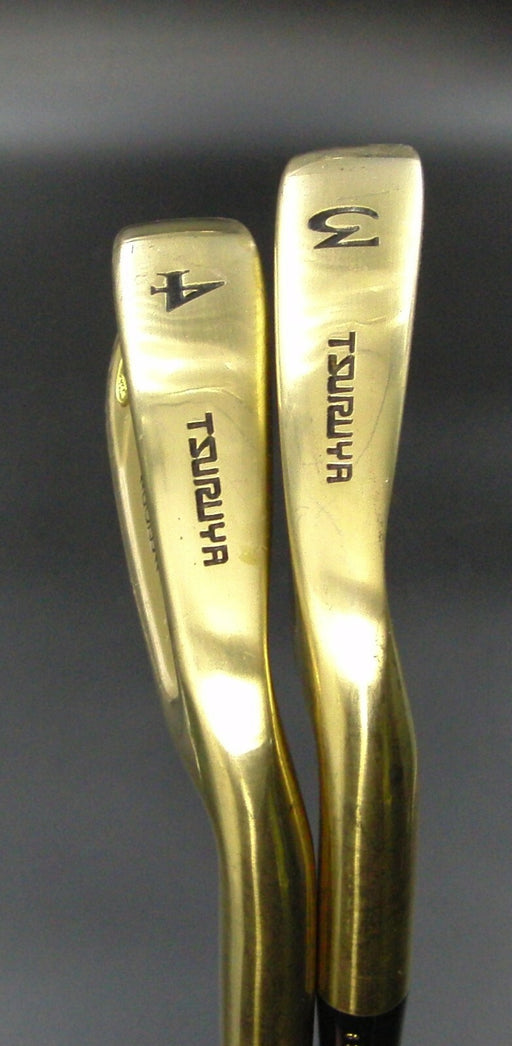Japanese Set of 2 x Tsuruya Axel Gold Irons 3+4 Regular Graphite Shafts