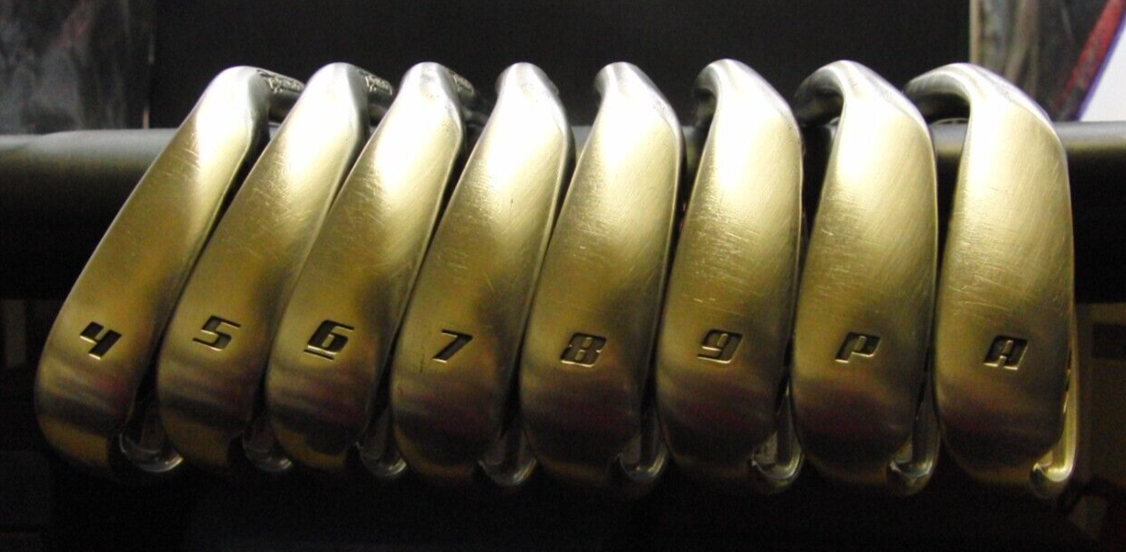 Set of 8 x TaylorMade Burner Japanese Issue Irons 4-PW+GW Stiff Steel Shafts