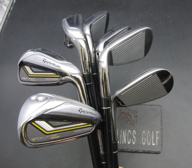 Set of 7x TaylorMade R Bladez Max 5-PW + AW Irons Regular Graphite Shafts*