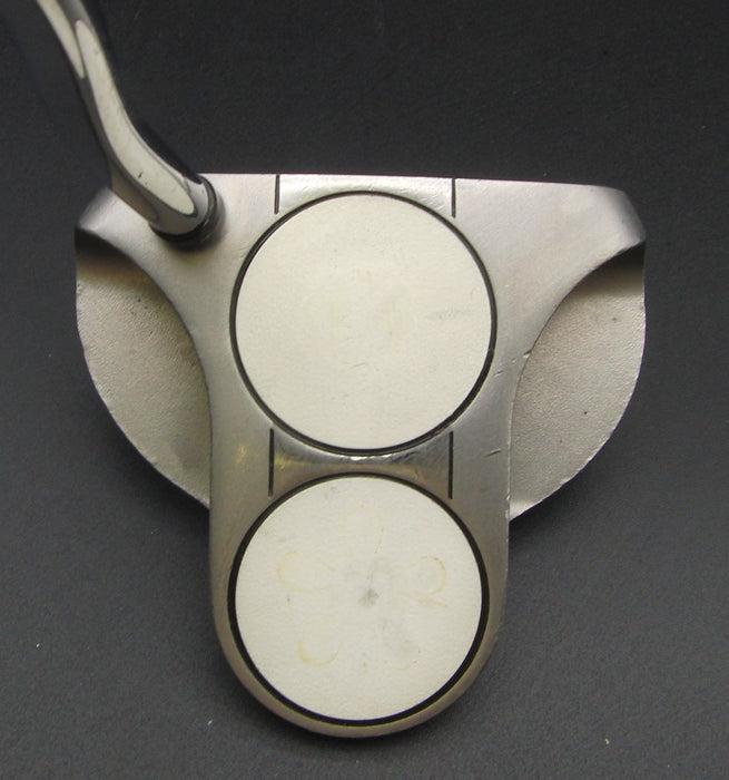 Odyssey White Steel 2-Ball Putter Steel Shaft 84cm Length Psyko Grip*