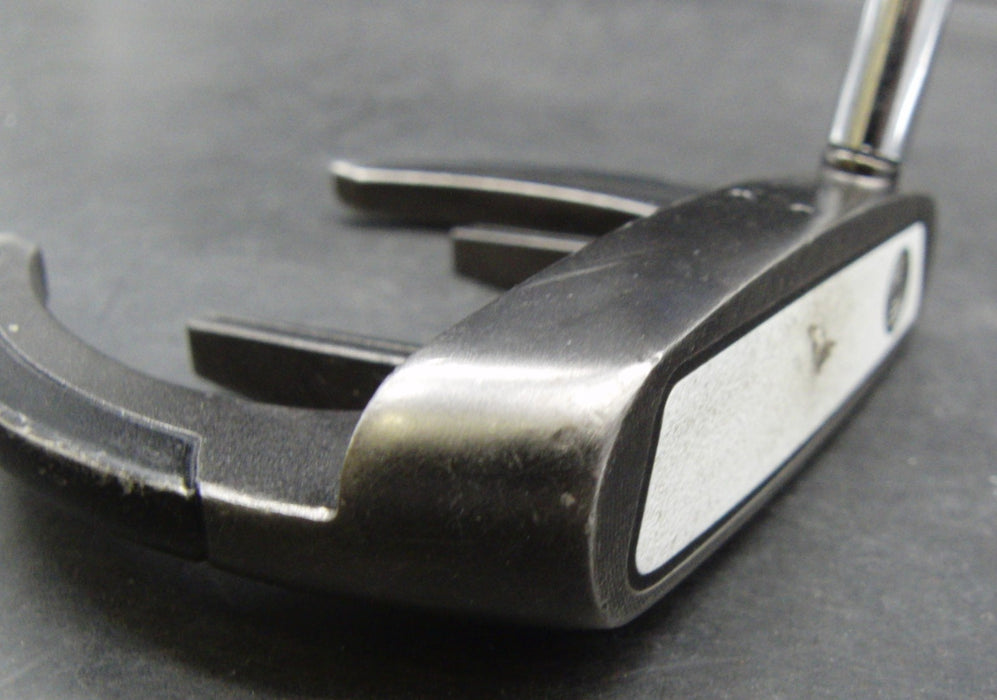 Odyssey White Ice Sabertooth Putter Steel Shaft 87cm Length Psyko Grip*