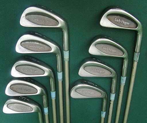 Ladies Set of 9 x Lady Hogan Irons 3-SW Ladies Graphite Shafts Chamois Grips