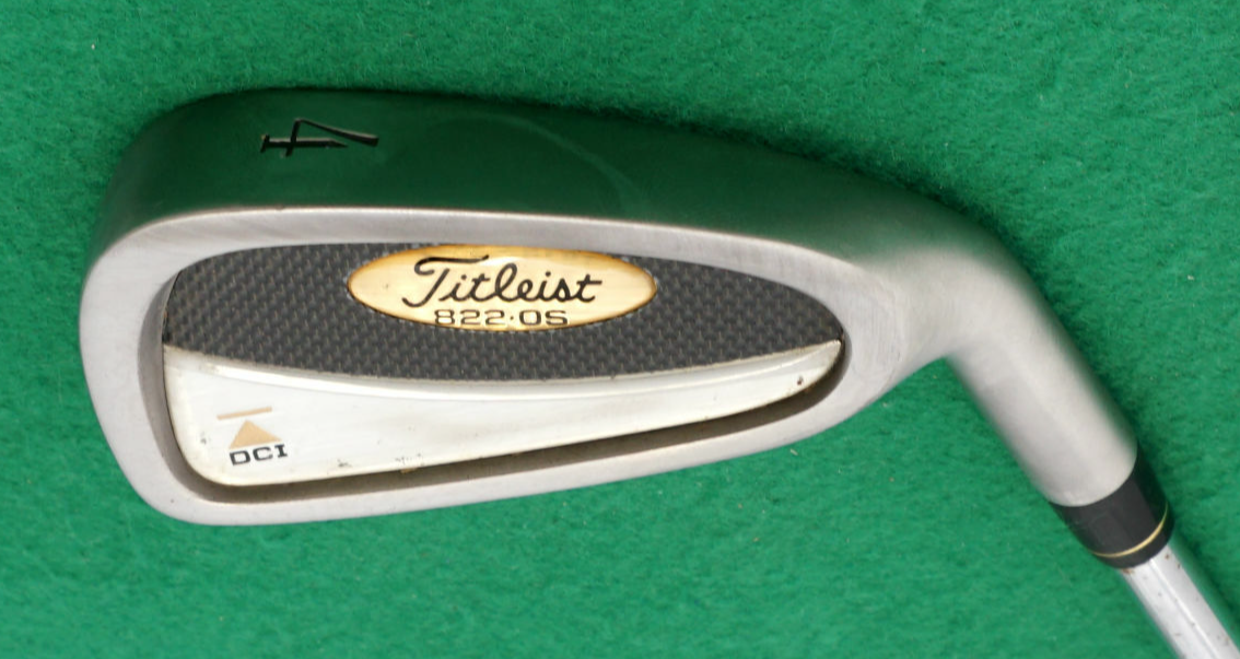 Titleist 822 OS DCI Gold Triangle 4 Iron Stiff Steel Shaft Golf Pride Grip