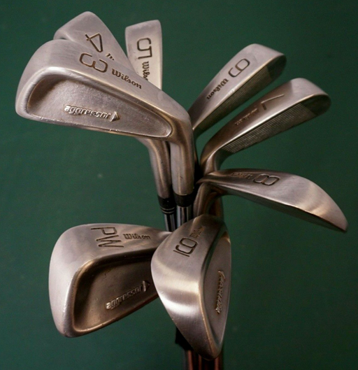 Vintage Set of 8 x Wilson Aggressor Irons 3-PW Regular Steel Shaft