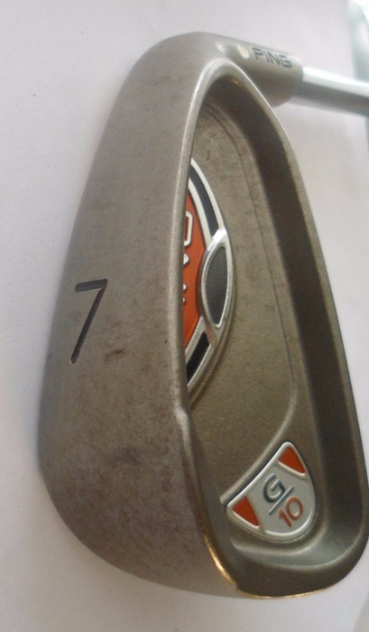 PING G10 White Dot 7 IRON  Ping AWT Stiff Steel Shaft, Ping Grip