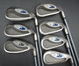 Set of 7x Callaway HawkEye Irons 4-PW Firm Graphite Shafts Circle Grips