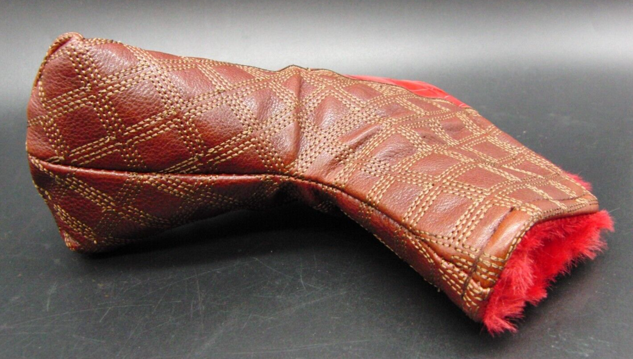 Luxury PSYKO GOLF Croc-Effect Quilted Genuine Leather Putter Embossed Head Cover
