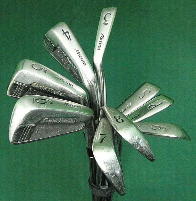Set of 9 x Mizuno Gold Medal Irons 3-SW Regular Steel Shafts Mizuno Grips