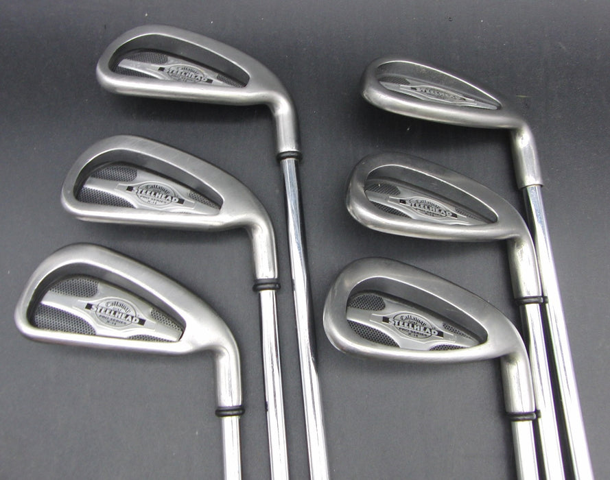 Set of 6x Callaway Steelhead Pro Series X-14 Irons 5-PW Stiff Steel Shafts