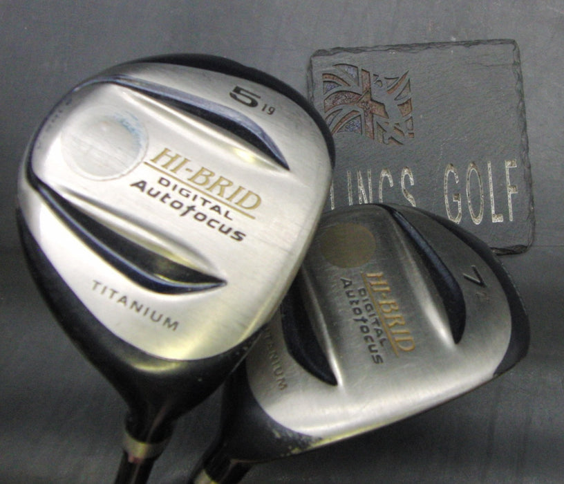 Set of 2 Dunlop Hi-BRID Digital Autofocus 5+7 Woods Stiff Graphite Shafts