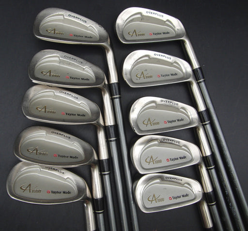 Set of 10x TaylorMade A1000 Overplus Irons 3-SW+AW Stiff Graphite Shafts **