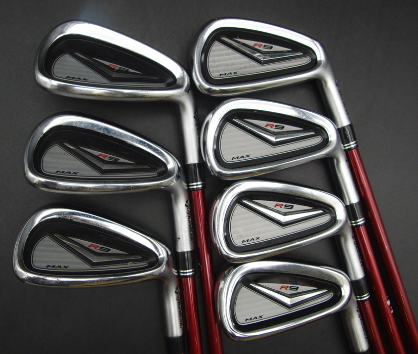 Set of 7x TaylorMade R9 Max Irons 4-PW Regular Graphite Shafts with Grips