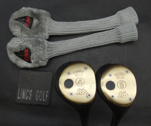 Set of 2 ENA Crane Japan 4+6 Woods Regular Graphite Shafts Mixed Grips & HC
