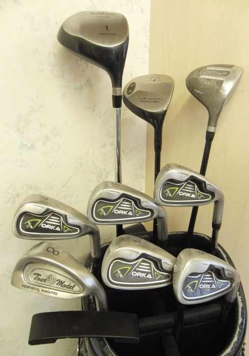 Set Of ORKA GS 5-PW Irons + 3 + 4 Wood + Tour Stage Driver + Bosch Putter