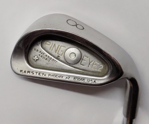 Polished Sole Ping Eye2+ White Dot 8 Iron Steel Shaft Lamkin Grip