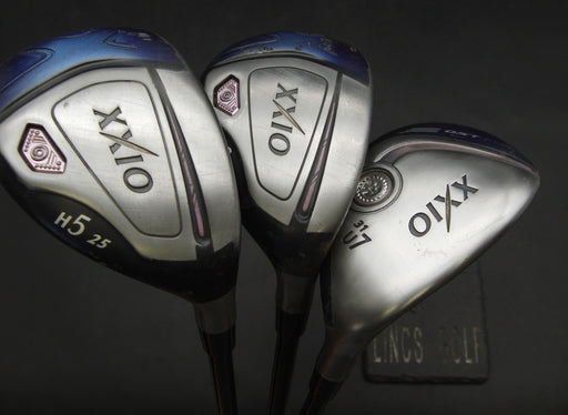 Set of 3 Ladies Srixon XXIO 5+6&7 Hybrids Ladies Graphite Shafts XXIO Grips
