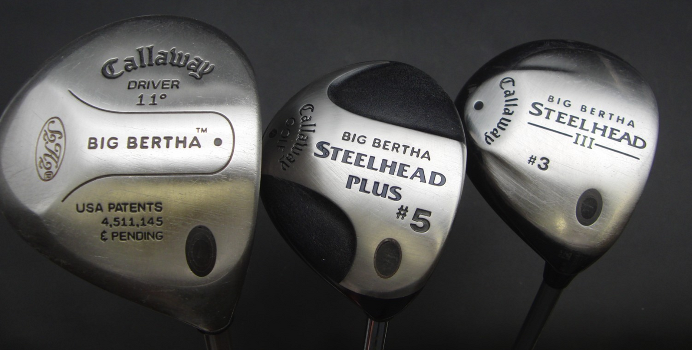 Set of Callaway SteelHead X-14 4-PW + Callaway Steel Head 3/5 Wood +Lynx Putter*