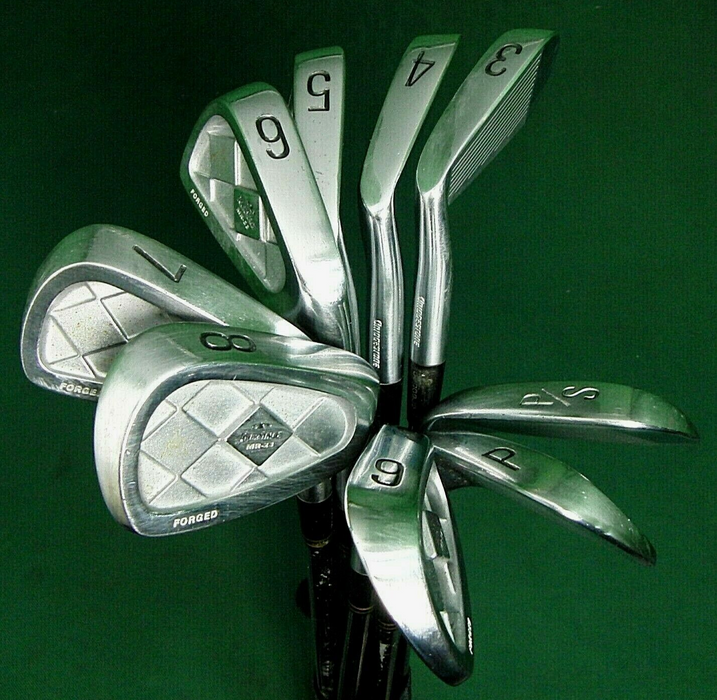 Set Of 9 x Bridgestone MR23 FORGED Irons 3PW + P/S Gap Wedge Stiff Steel Shafts